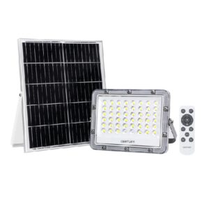 Proiettore LED 50w Luce Natura con Pannello Solare 400 Lumen